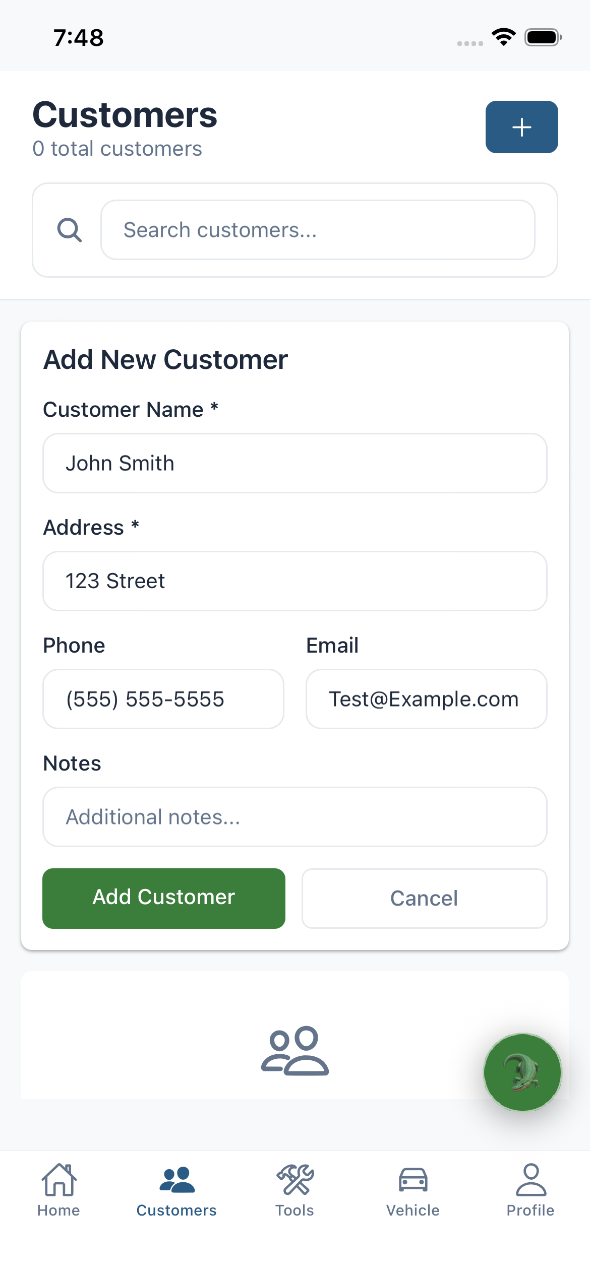 Pocket Irrigator app interface